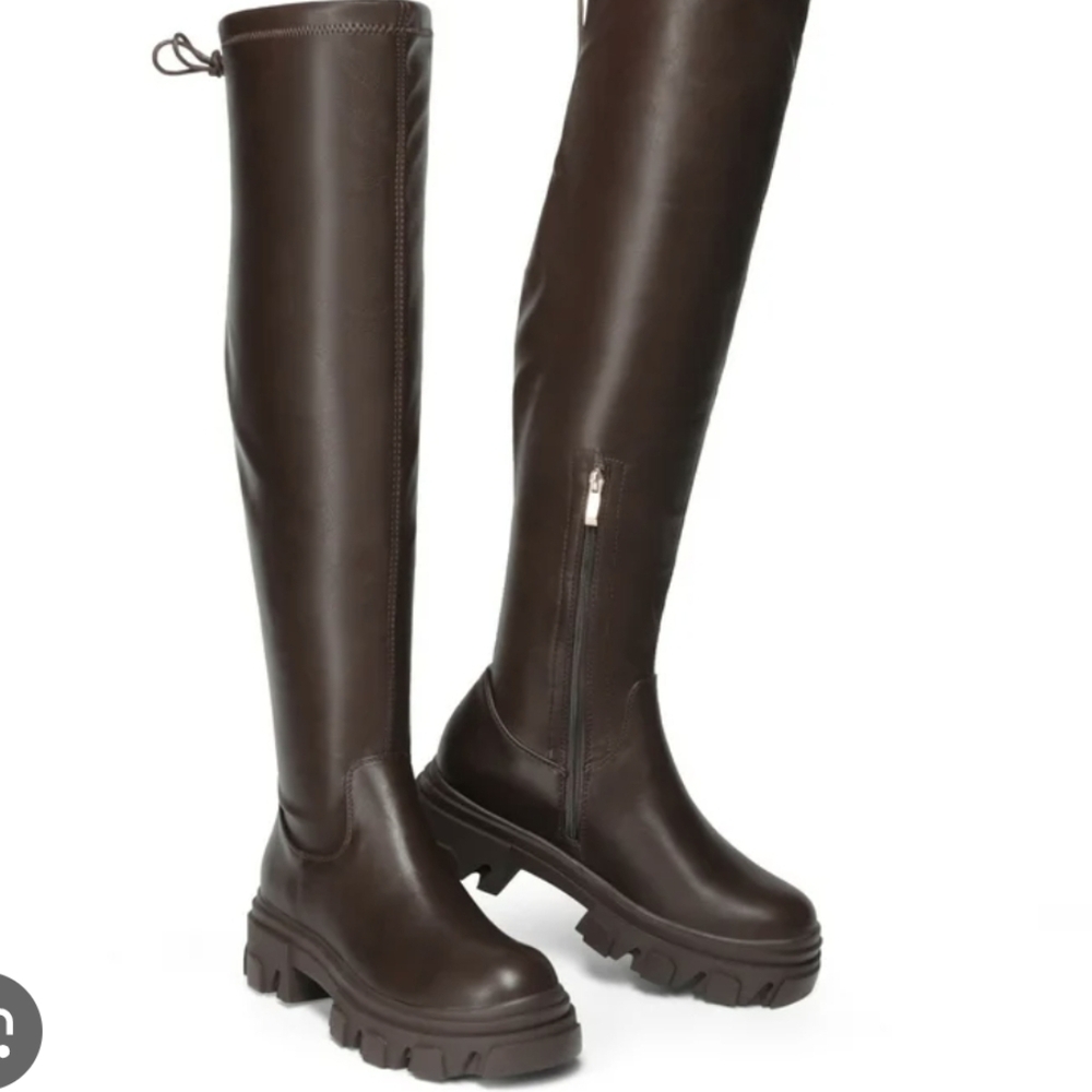 Dream Pairs Women's Brown Over the Knee Boots